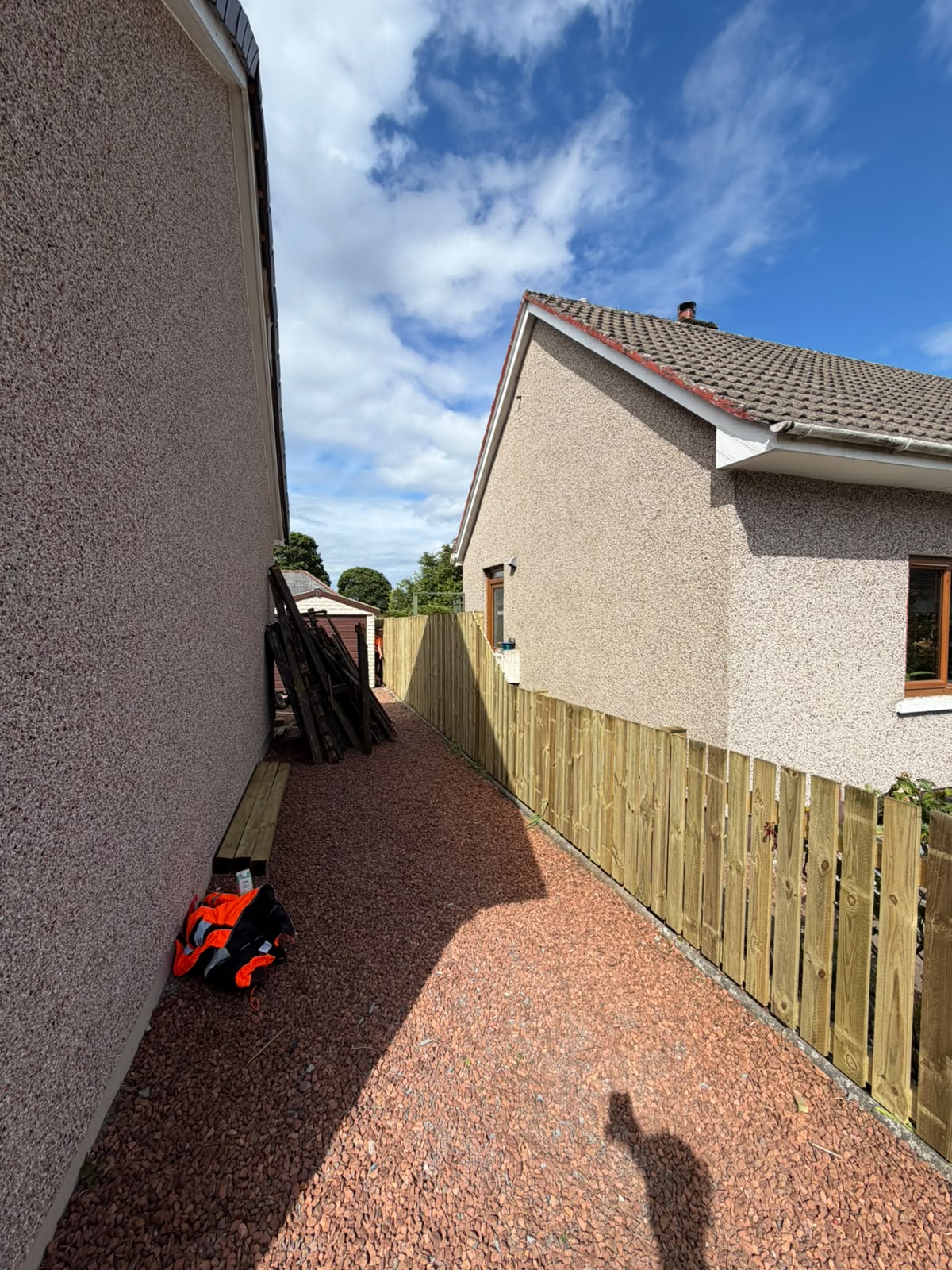 New timber fence installation, Inverness, after